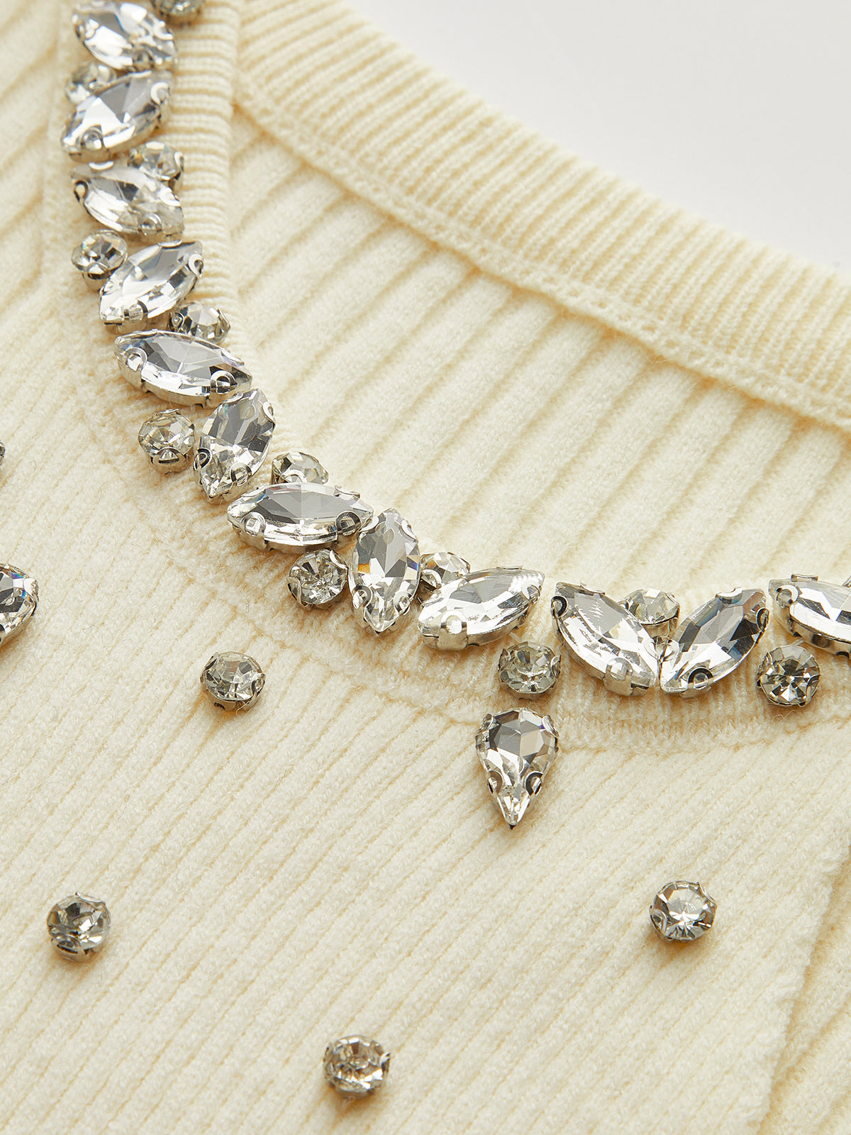 Boncuklu Bel Daralan Triko Kazak Kayısı Uzun Kollu