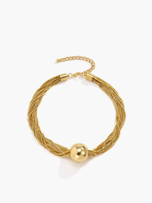 Şık Çoklu Zincir Parlak Top Choker