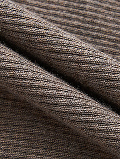 Şık Asimetrik Payetli Yün Karışımlı Triko Üst