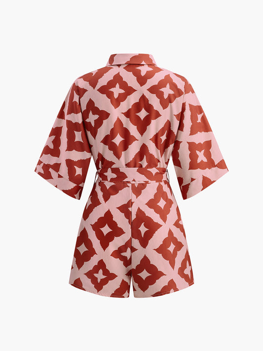 Şık Çiçek Desenli Tulum ile Rahat Stil