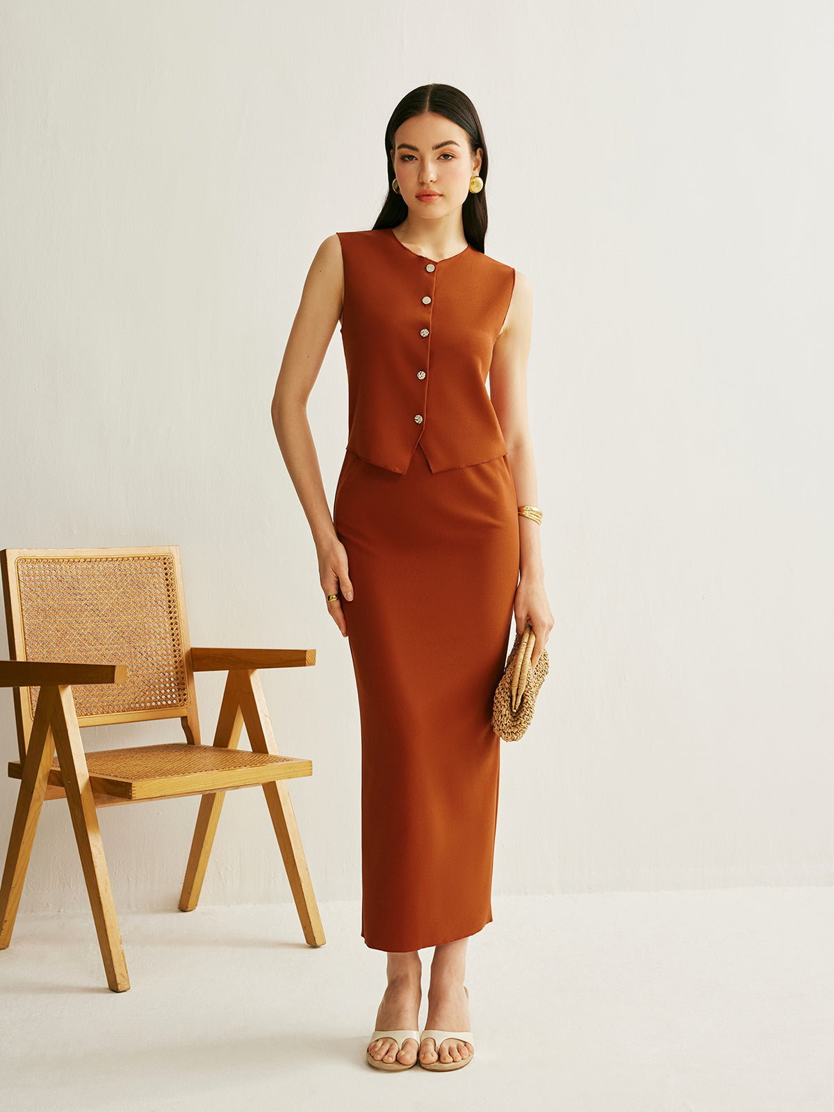 Şık Beli Lastikli Rahat A Kesim Etek