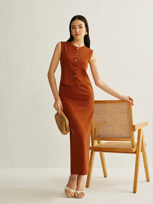 Şık Beli Lastikli Rahat A Kesim Etek