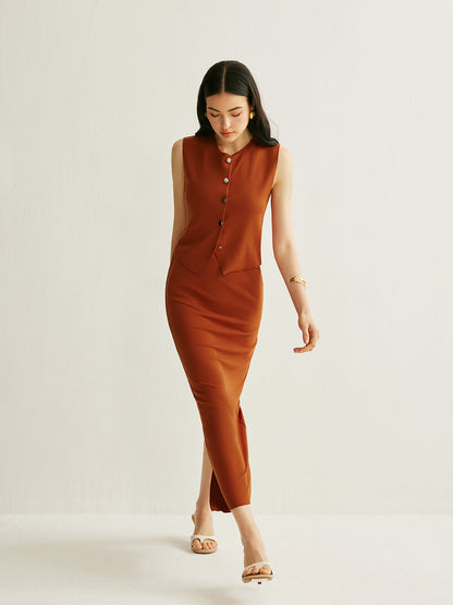 Şık Beli Lastikli Rahat A Kesim Etek