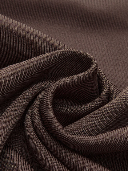 Şık Fırfırlı Göğüs Abiye Elbisesi, Zarif Ağ Detayları ve Şık Düğüm Aksanıyla