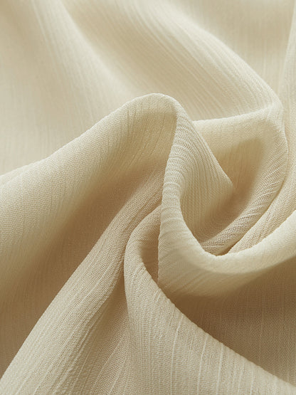 Şık Fırfır Detaylı ve Metalik Vurgulu Zarif Şifon Bluz