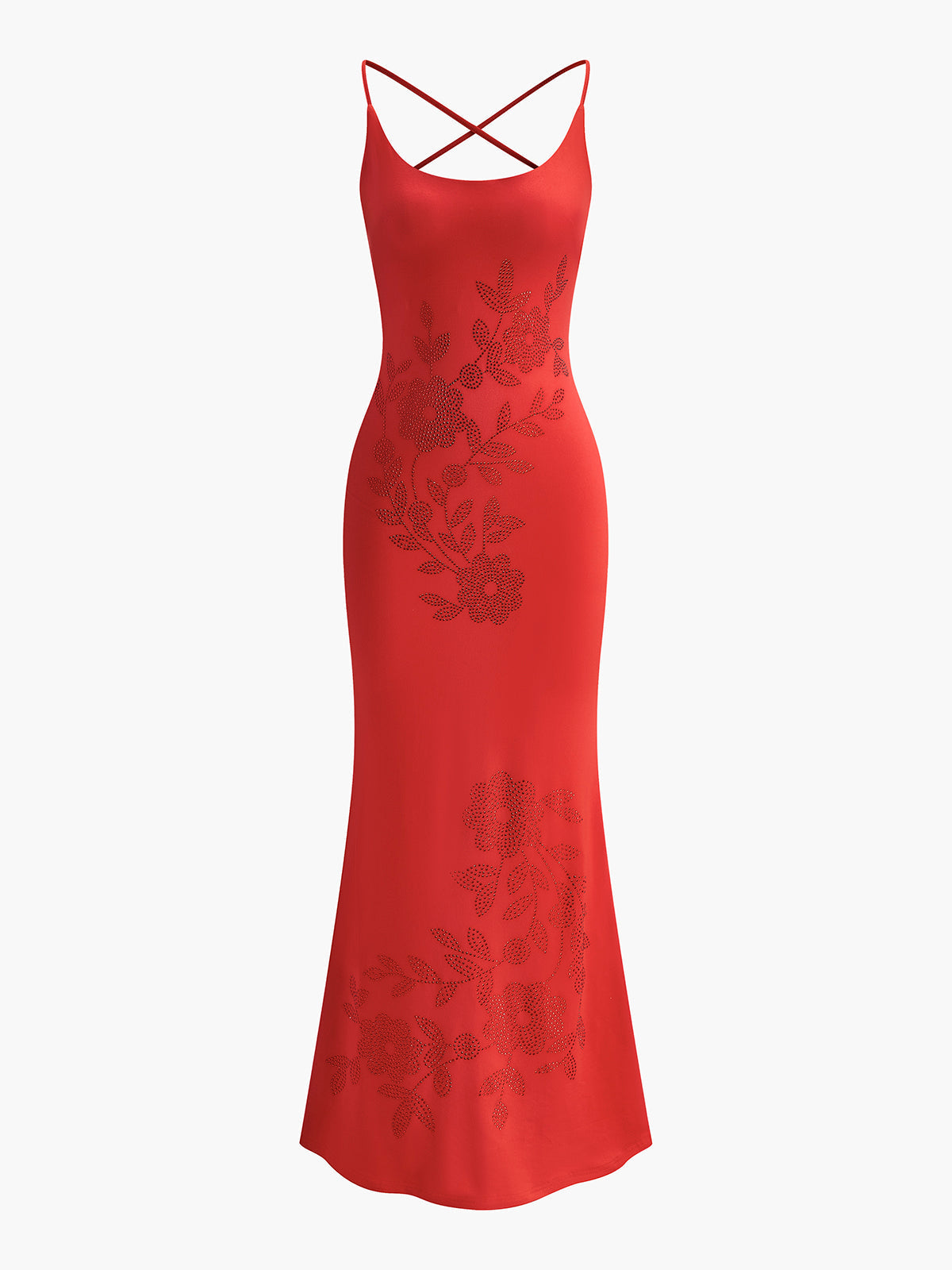 Şık Kolsuz Bağcıklı Abiye Elbise