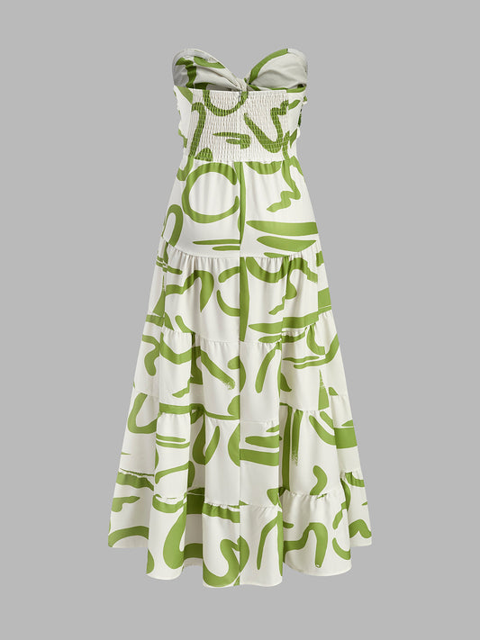 Şık Burgu Ön Sırasız Pliseli Elbise ile Zahmetsiz Zarafet