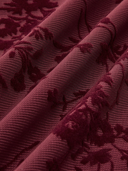 Şık Çiçekli Abiye Elbise, Volanlı Etek ve Askılı Tasarım