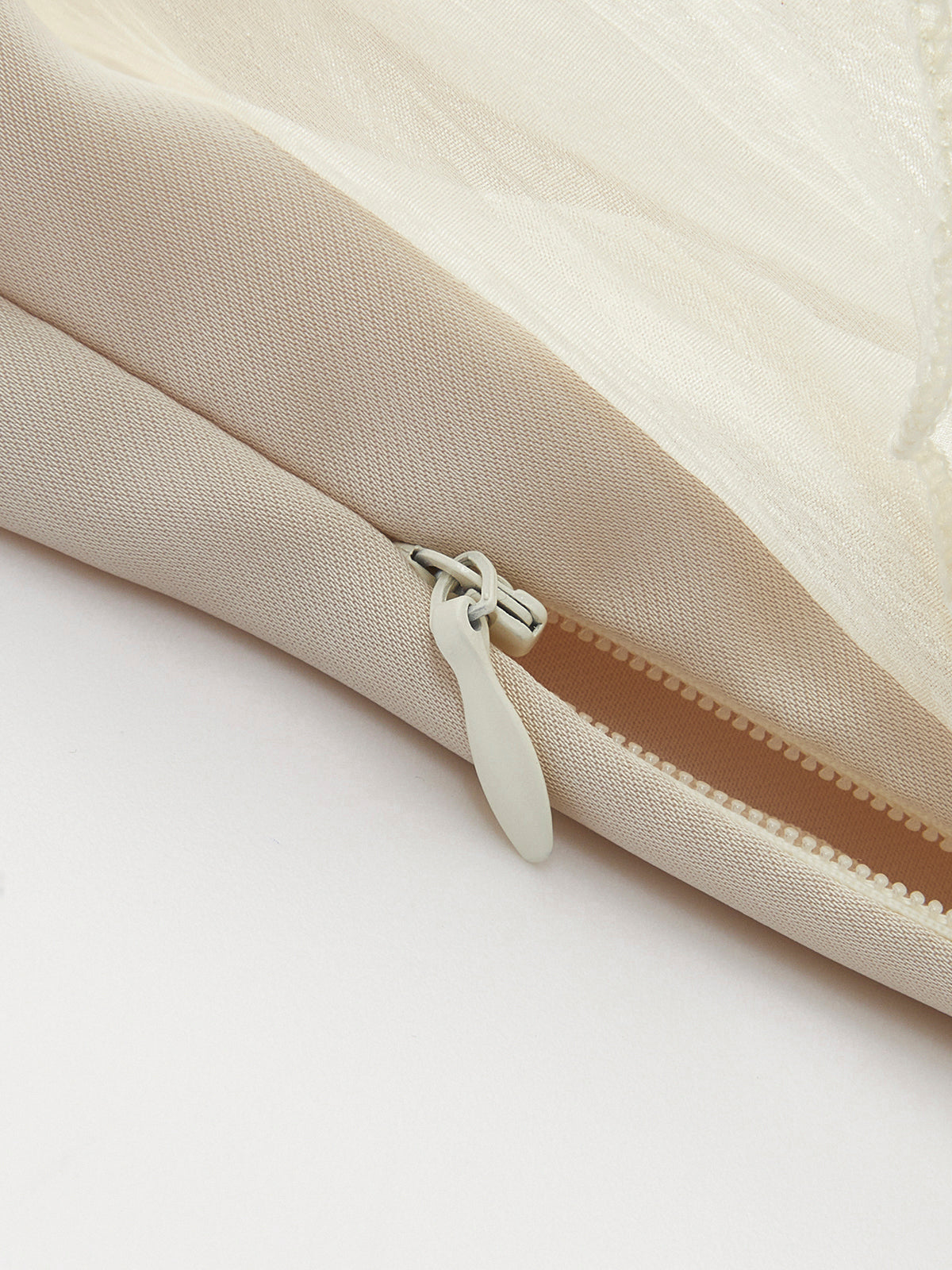 Tek Omuz Volanlı Şifon Bluz Kayısı Marul Kenar