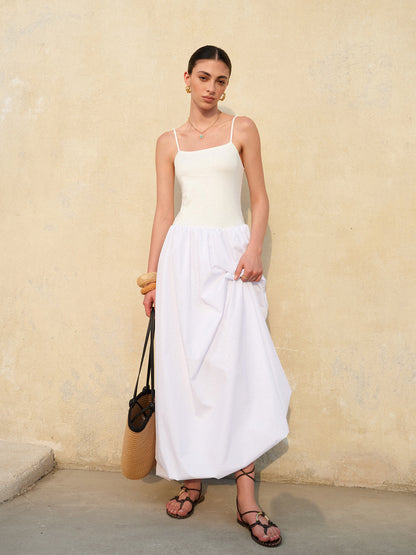 Şık Balon Etek Askılı Elbise ile Kusursuz Bir Görünüm