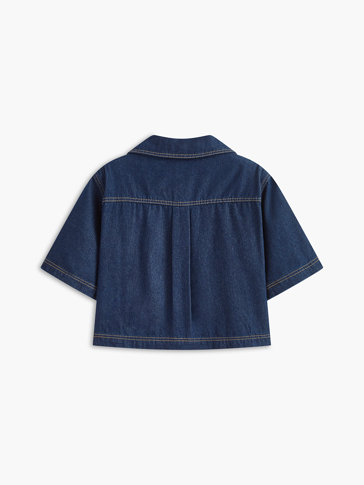 Şık Denim Kısa Takım Trendy Cep Detayı ile