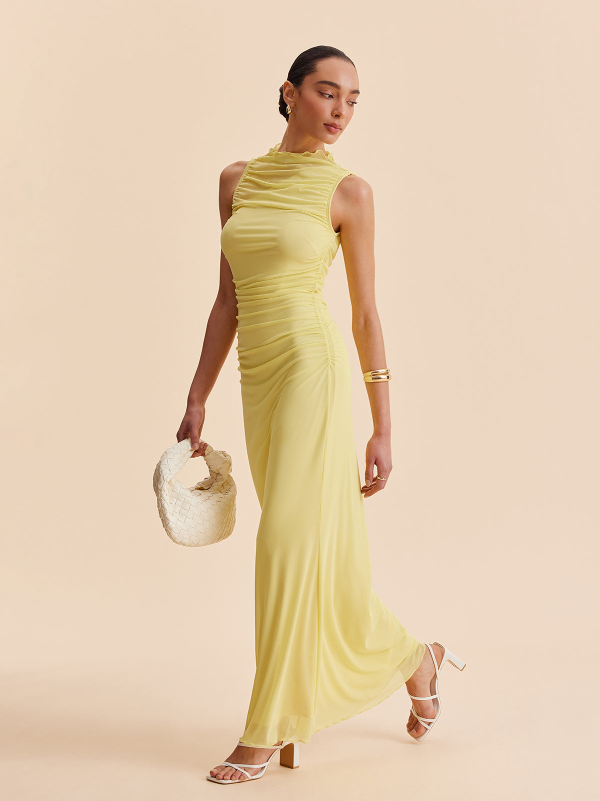 Şık File Detaylı Elbise