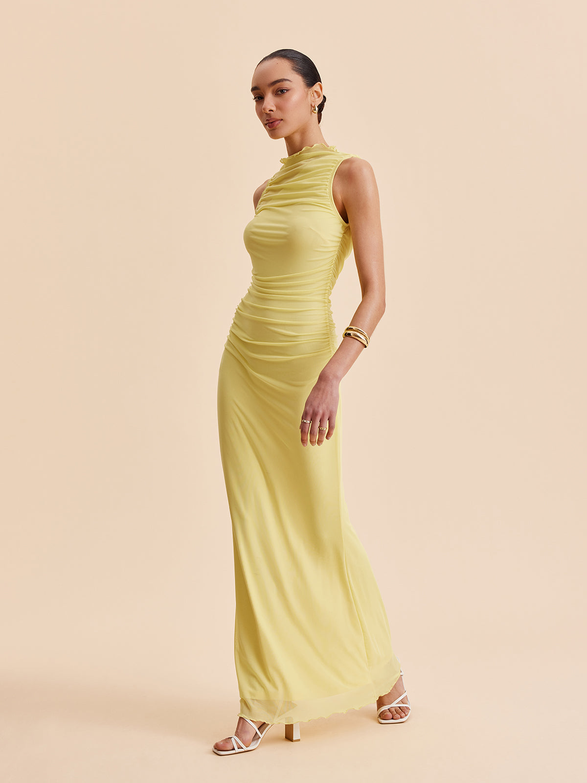 Şık File Detaylı Elbise