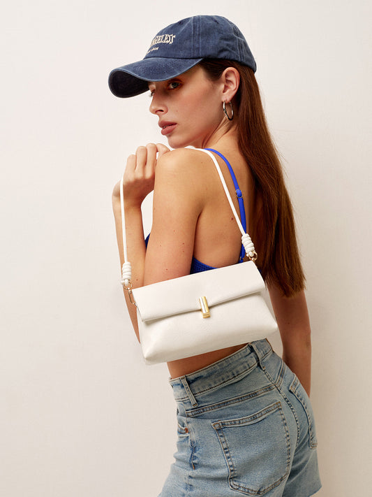 Şık Düğüm Saplı Katlanabilir Omuz Çantası