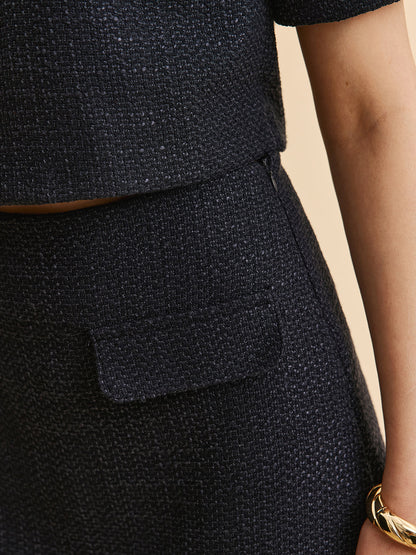 Şık Cepli Keten Etek ile Zahmetsiz Stil