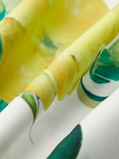 Şık Bohem Tarzı Büzgülü Kol Elbise Göz Alıcı Baskı ile