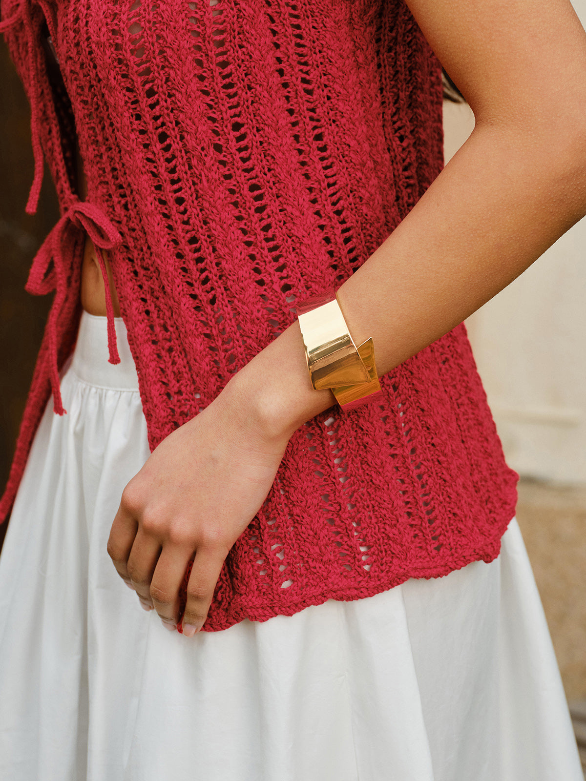 Şık Geometrik Metal Bilezik