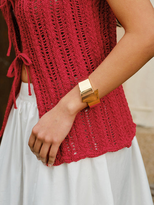 Şık Geometrik Metal Bilezik