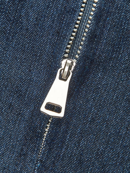 Şık Kot Kolsuz Fırfırlı Elbise ile Zahmetsiz Tarz