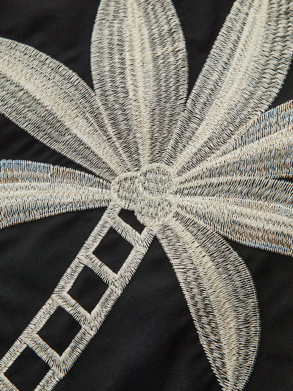 Şık İşlemeli Yüksek Bel Geniş Paça Pantolonlar