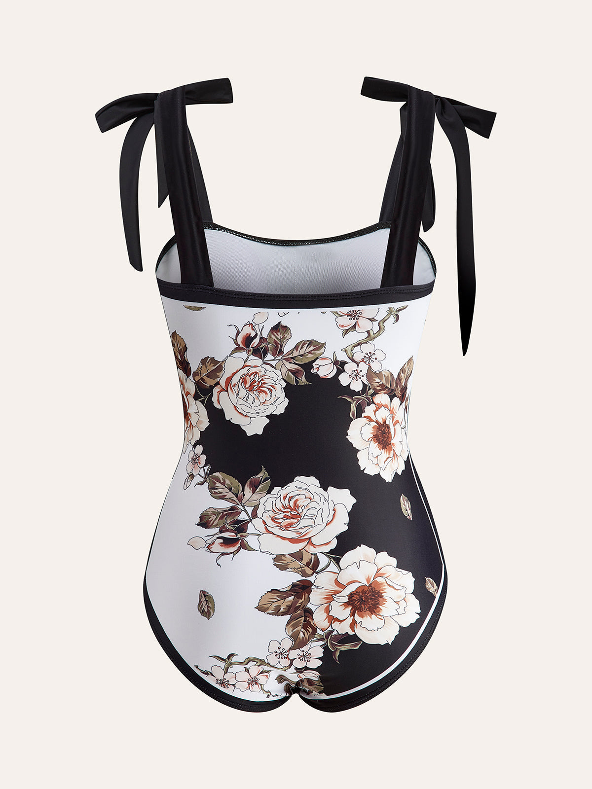 Şık Çiçekli Askılı Tek Parça Mayo ve Şık Kapama