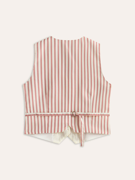 Şık Boho Tarzı Yelek, Şık Kemerli Arkası ile