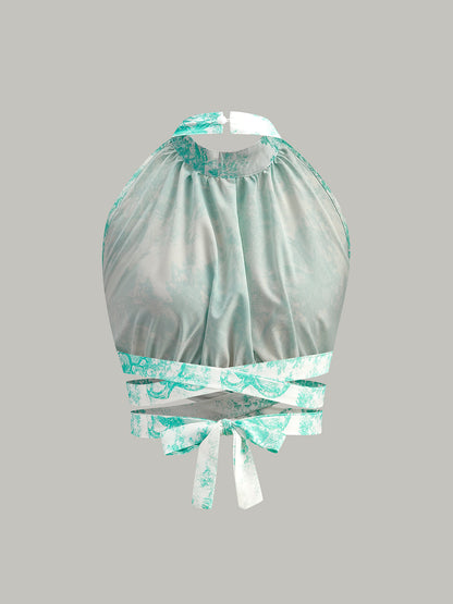 Şık Halter Yaka Sırt Dekolteli Düğmeli Etek Takımı