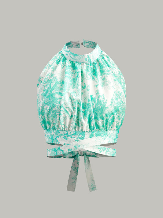 Şık Halter Yaka Sırt Dekolteli Düğmeli Etek Takımı