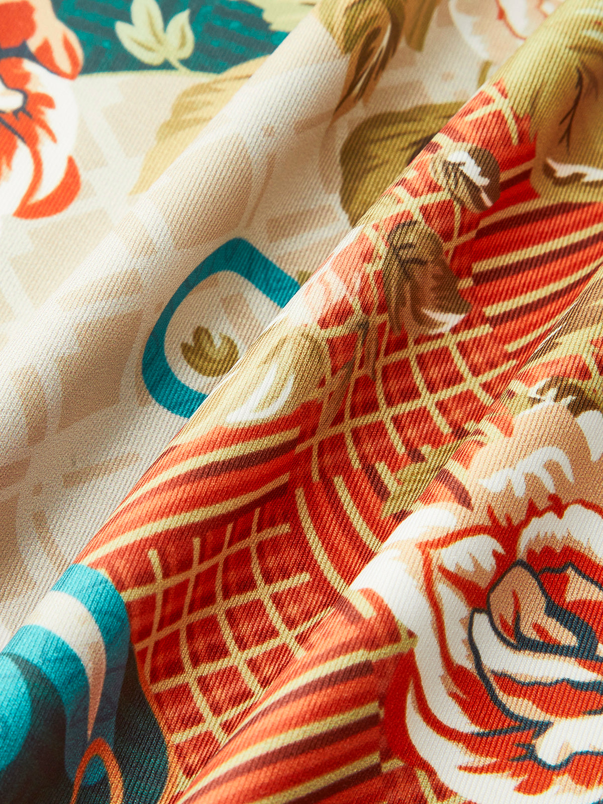 Çiçekli Halter Yaka Maxi Abiye Elbise Yeşil Turuncu Sırt Bağlamalı