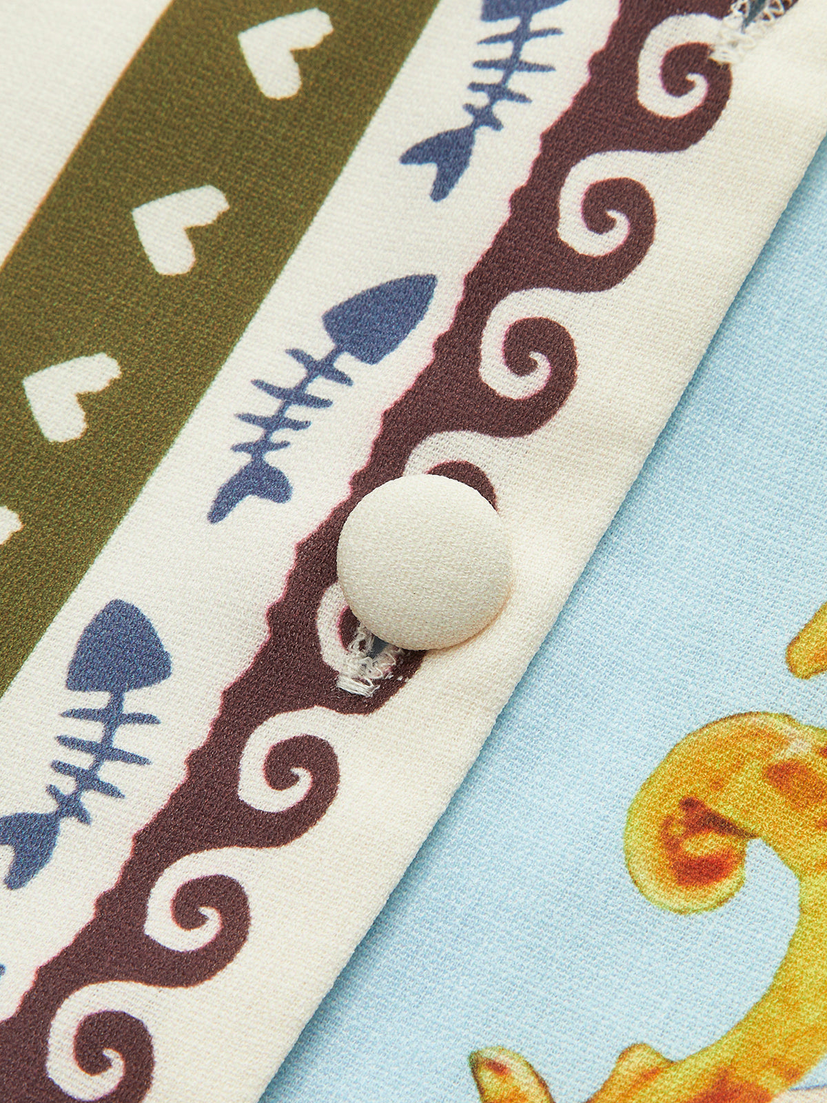 Desenli Gömlek Şortlu Takım Çok Renkli