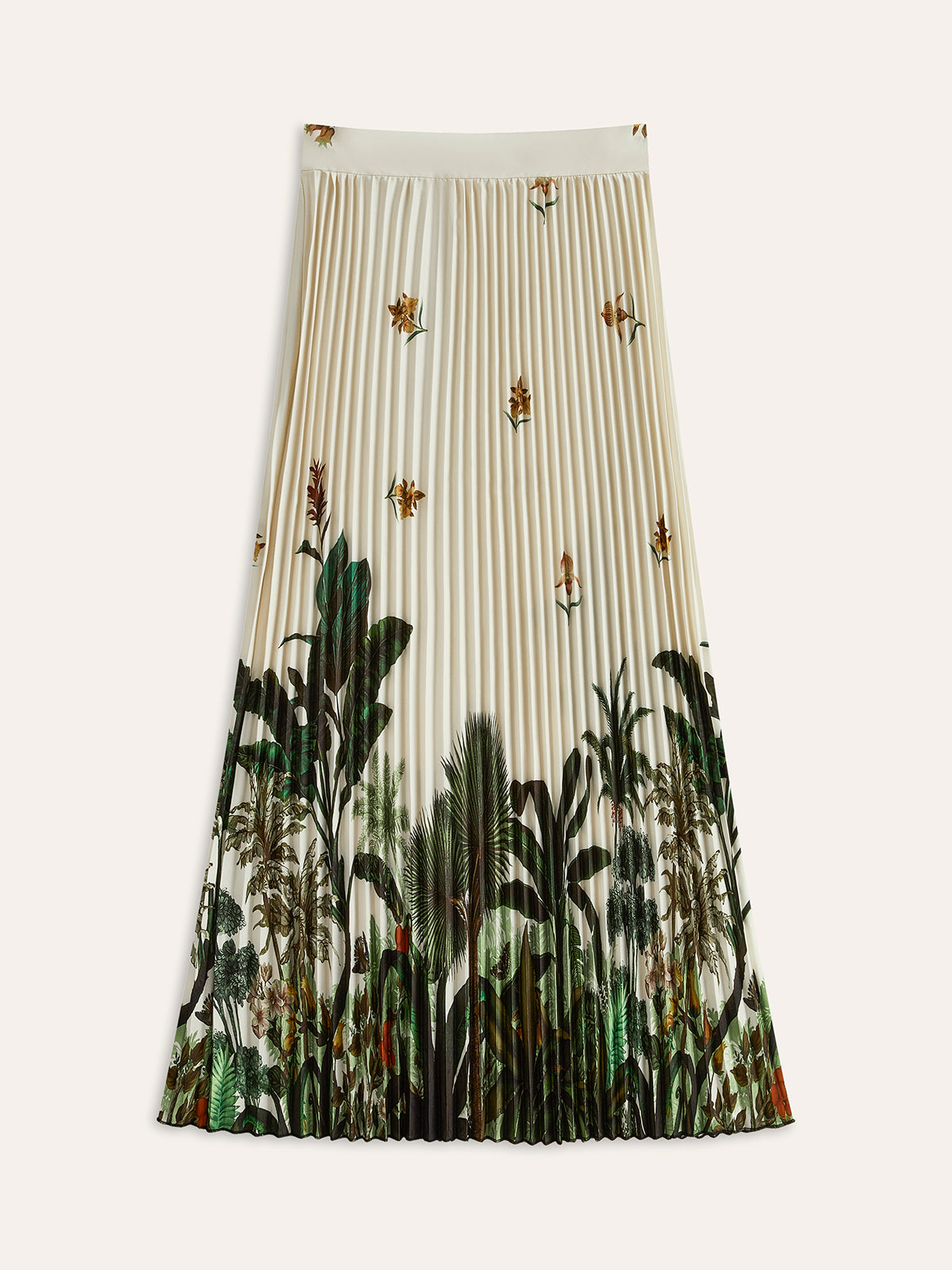 Şık Bohem Tarzı Orta Bel Oversize Vual Etek Fermuar Detaylı