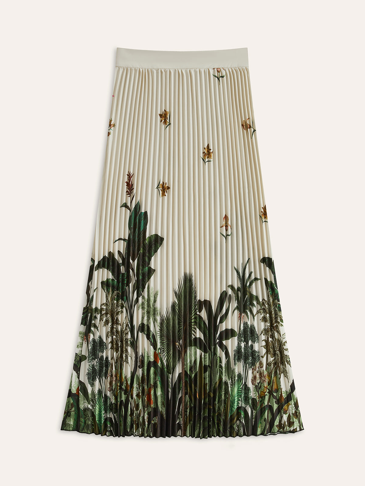 Bohem Tarzı Orta Bel Oversize Vual Etek Fermuar Detaylı Çok Renkli