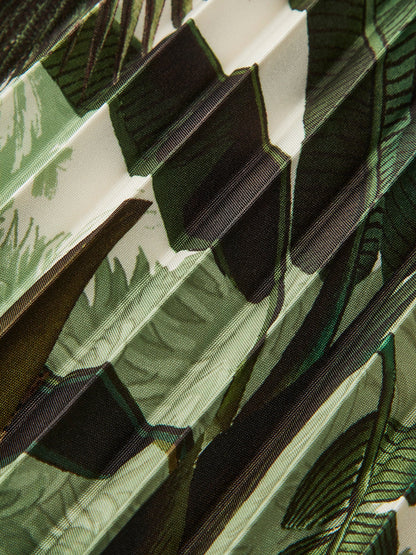 Şık Bohem Tarzı Orta Bel Oversize Vual Etek Fermuar Detaylı