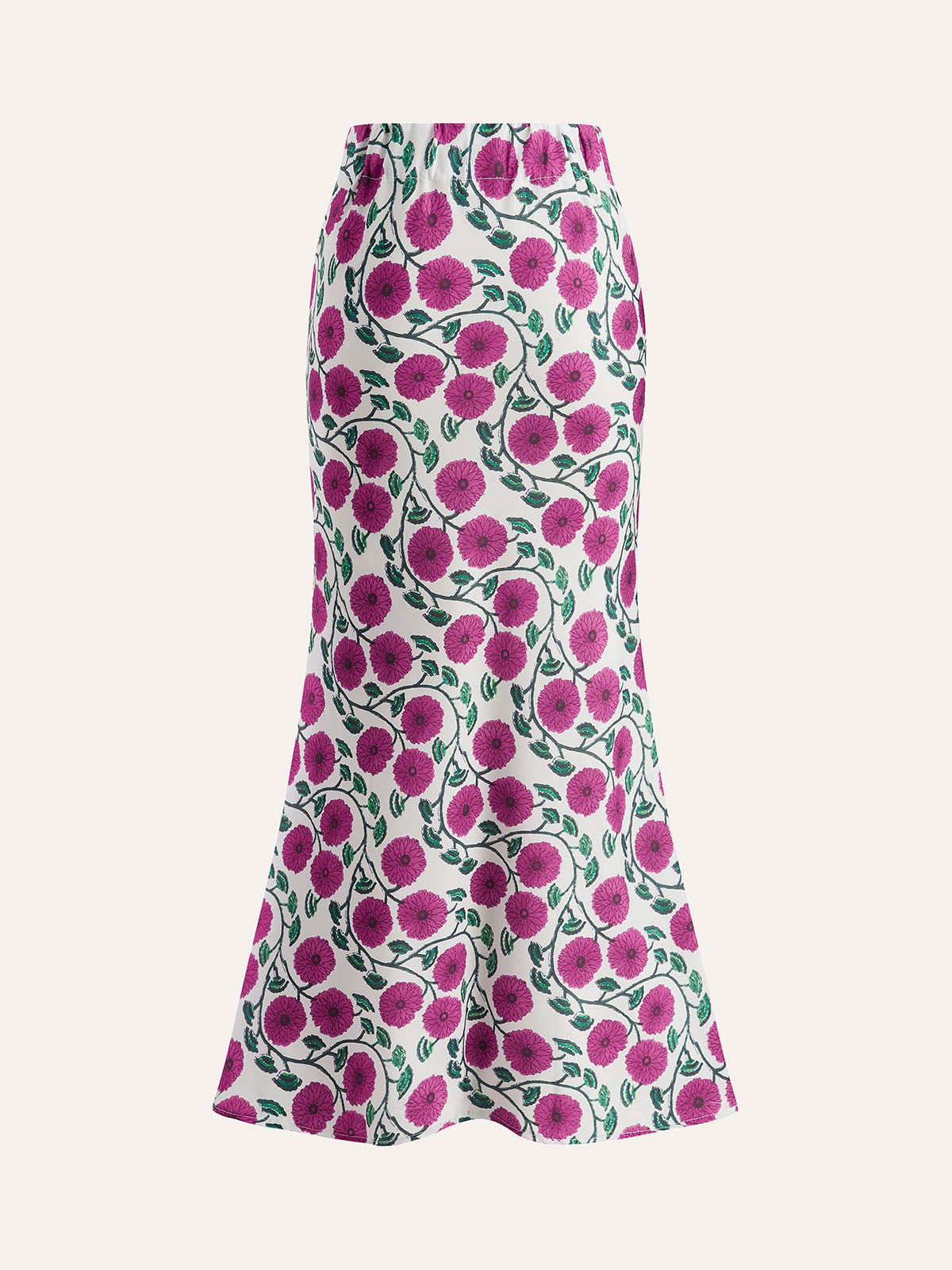 Boho V Yaka Şişme Kol Etek Takımı Pembe Çiçekli