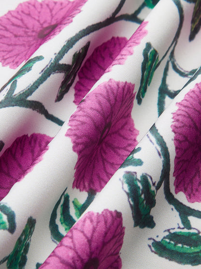 Şık Boho V-Yaka Şişme Kol Etek Takımı, Ayarlı Çekme İpi ile