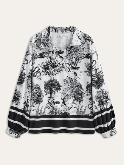 Şık Çizgili Kenarlı Baskılı Pantolon Takımı