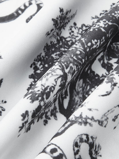 Şık Çizgili Kenarlı Baskılı Pantolon Takımı