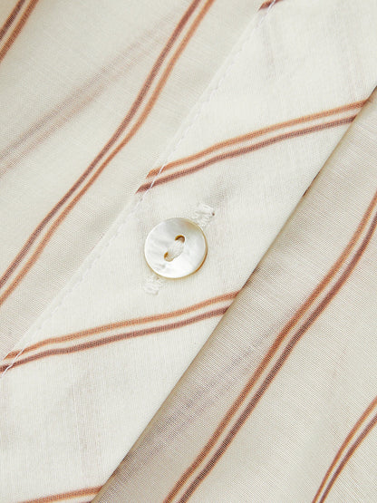 Şeffaf Cropé Gömlek Şık Çizgili