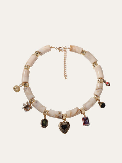 Şık Boncuk ve Yarım Kolye