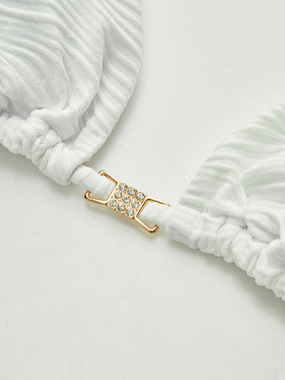 Şık Doku Detaylı Bikini Takımı Yazlık Mükemmel Görünüm