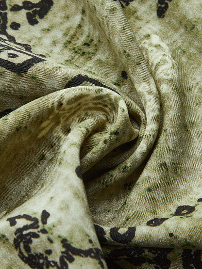 Paisley Desenli Bol Paçalı Tropici Pantolon