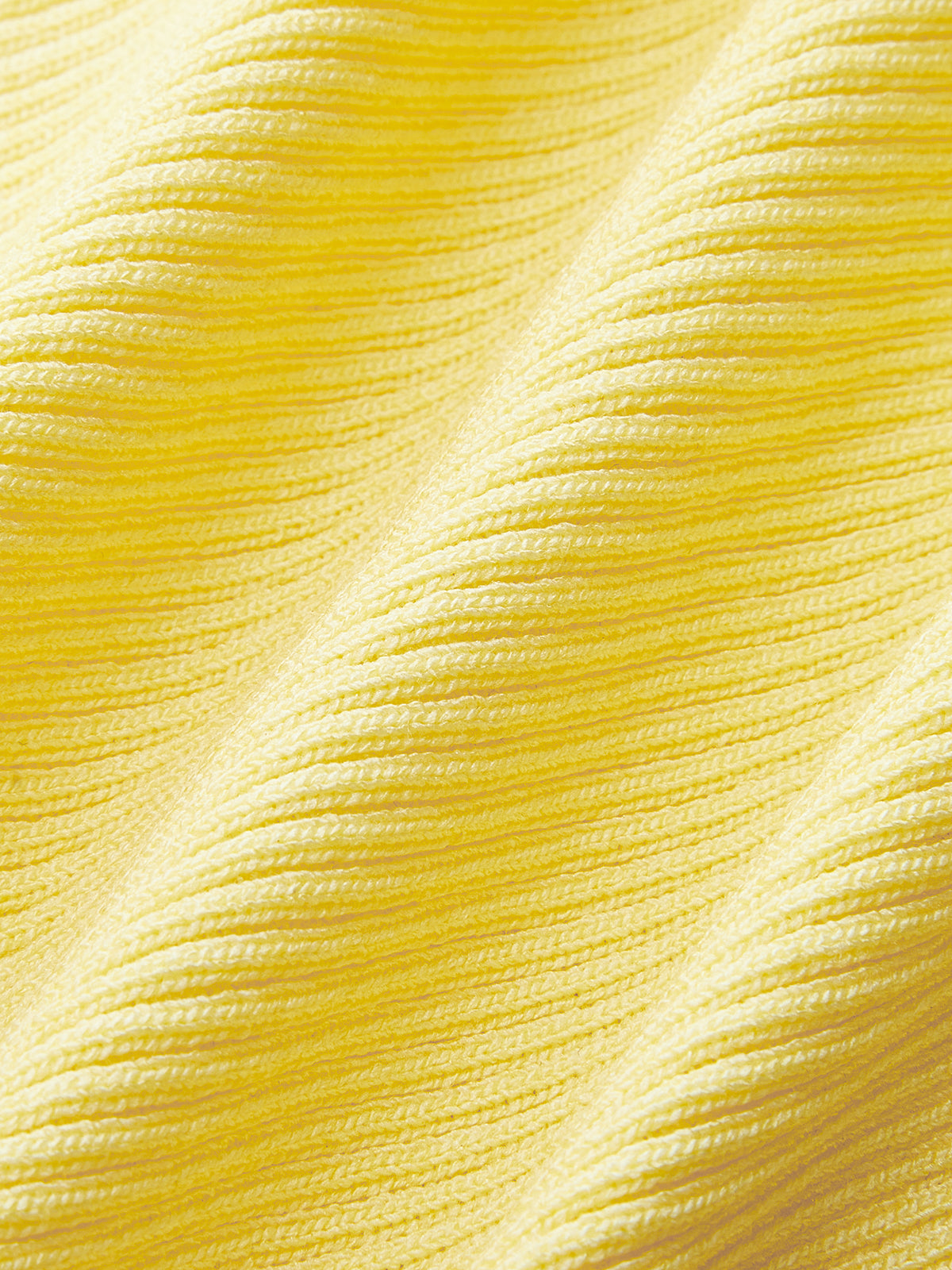 İntarsiyalı Örgü Askılı Kısa Kesim Üst Sarı