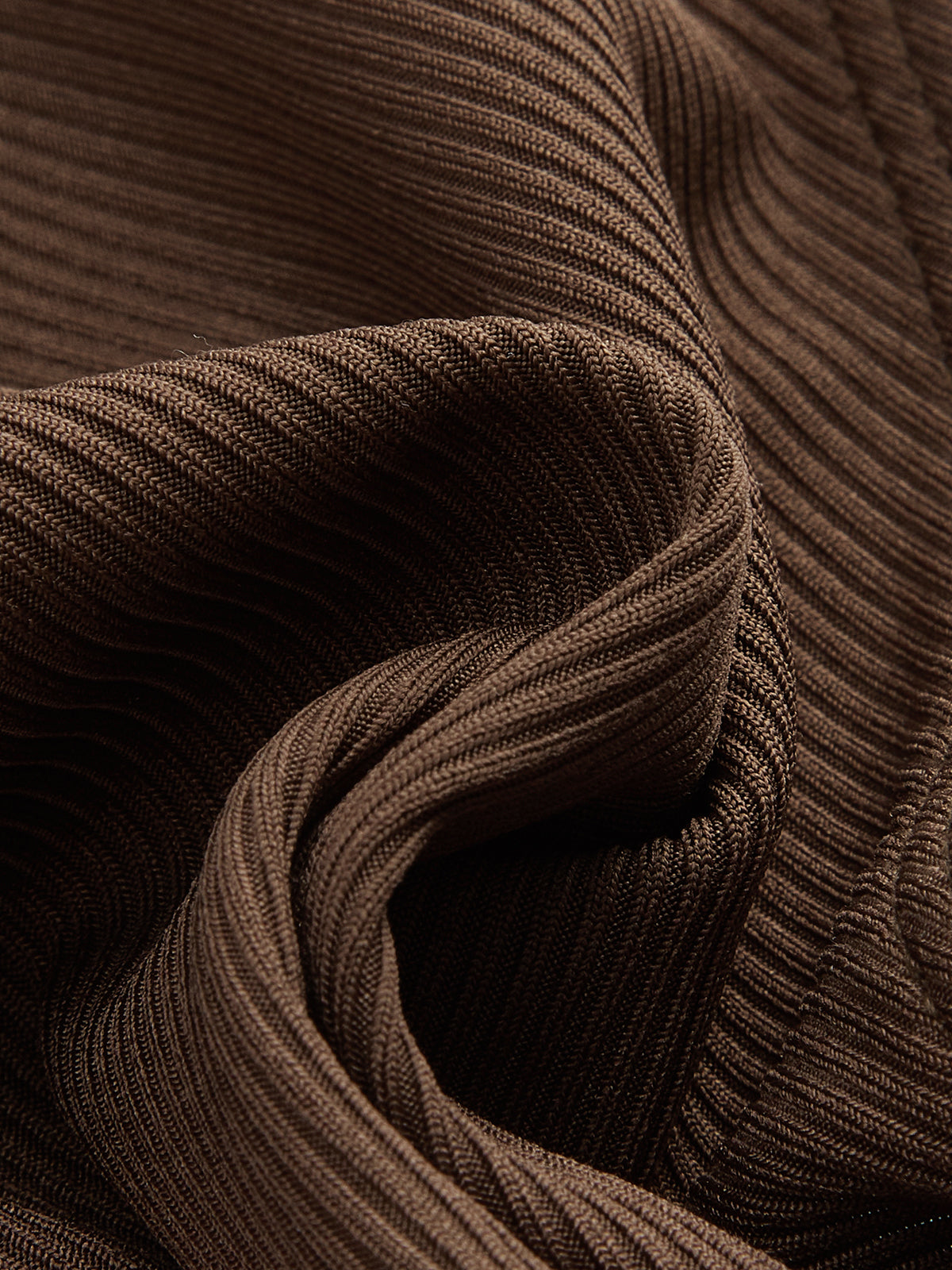 Metal Detaylı Bikini Takımı Kahverengi Örgü Desenli