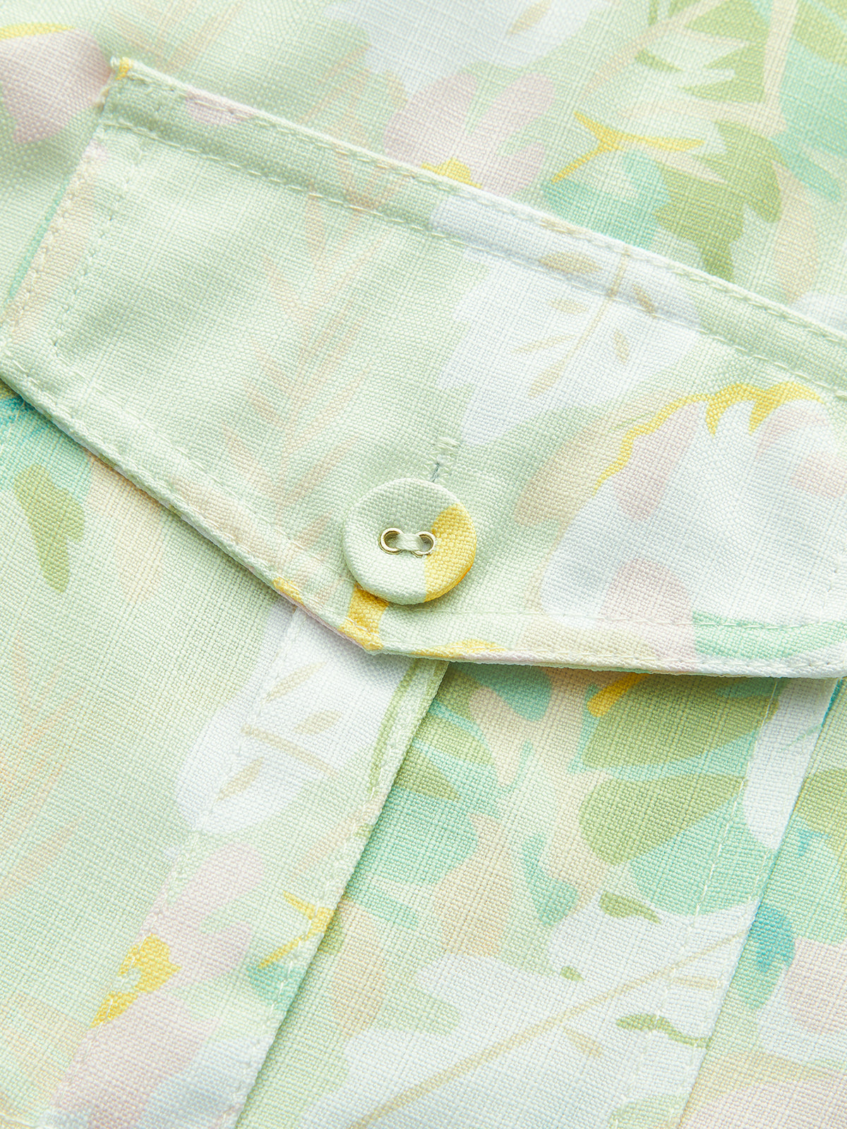 Cep Detaylı Çiçekli Tulum Kemerli Kısa Kollu Çok Renkli