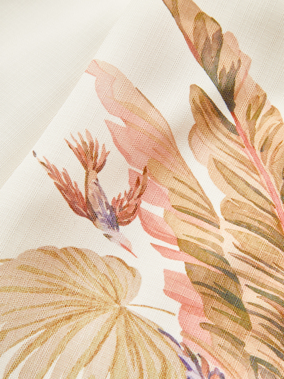 Kemerli Tropikal Baskılı Ortabel Slim Jean Shorts