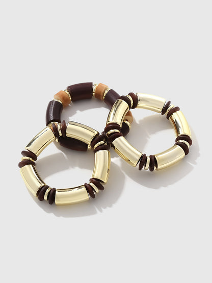 Hacimli Ahşap ve Reçine Bilezikler