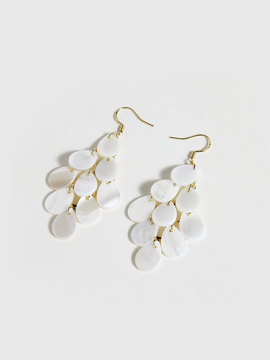 Shell Püsküllü Sarkan Küpe