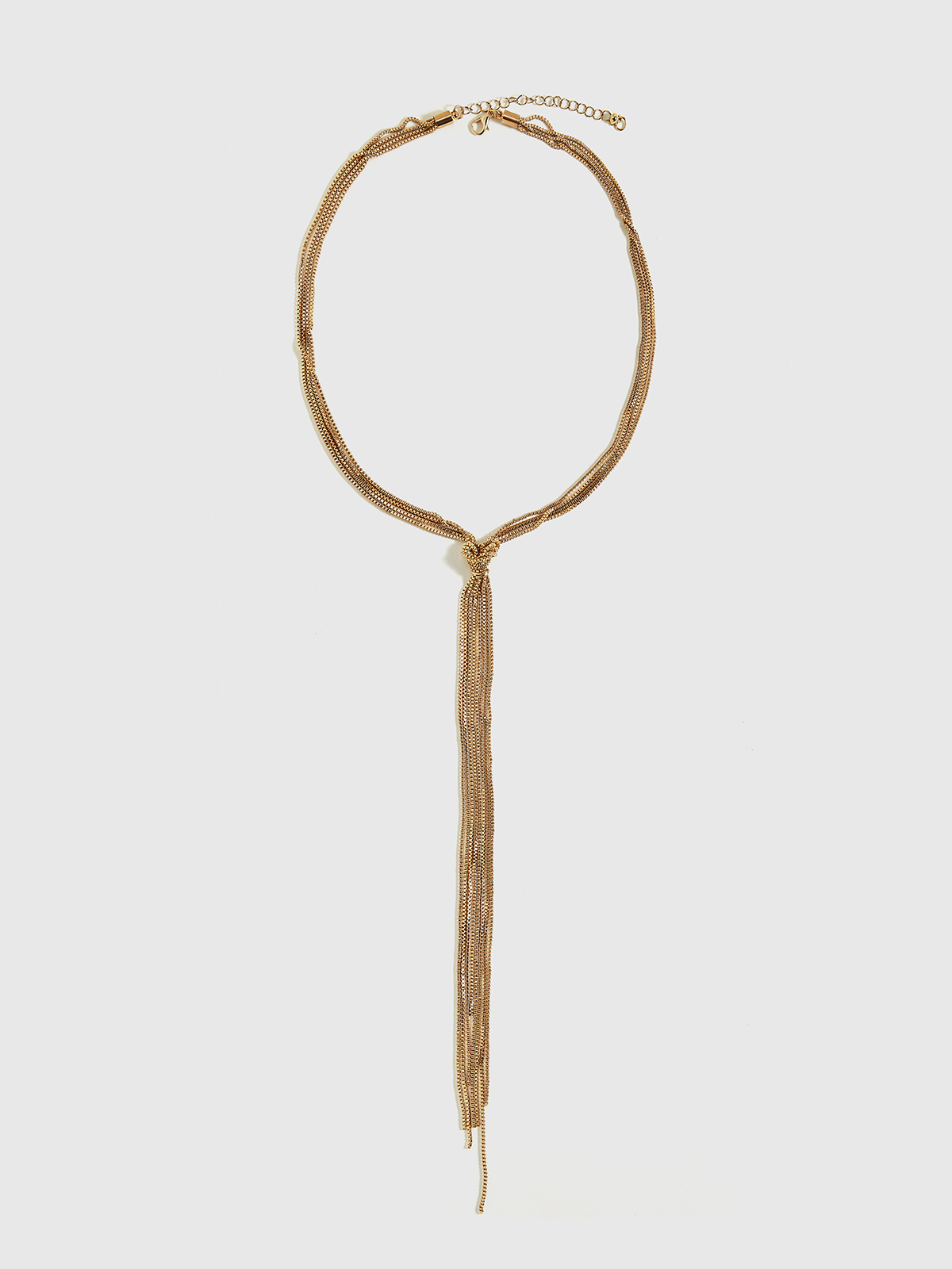 Altın Düğümlü Y Şekilli Kolye Alaşım