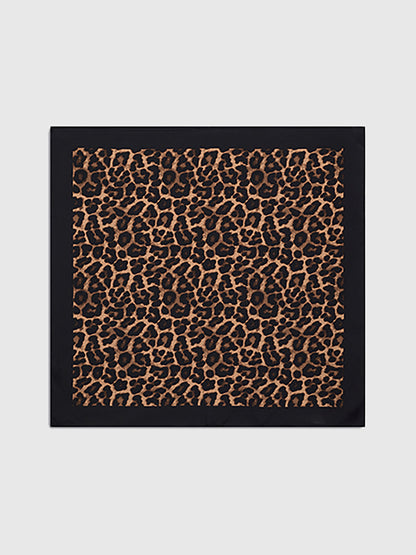 Leopar Desenli Kare Fular