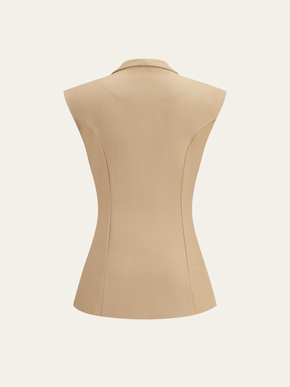 İki Düğmeli Kolsuz Yelek ve Pantolon Takımı